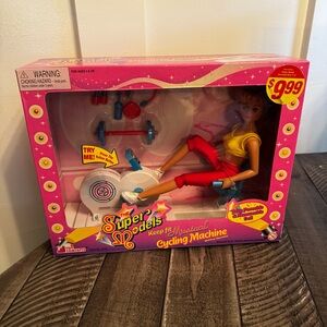Vintage Super Models Keep‎ Fit Musical Cycling Machine Doll Bike Set New